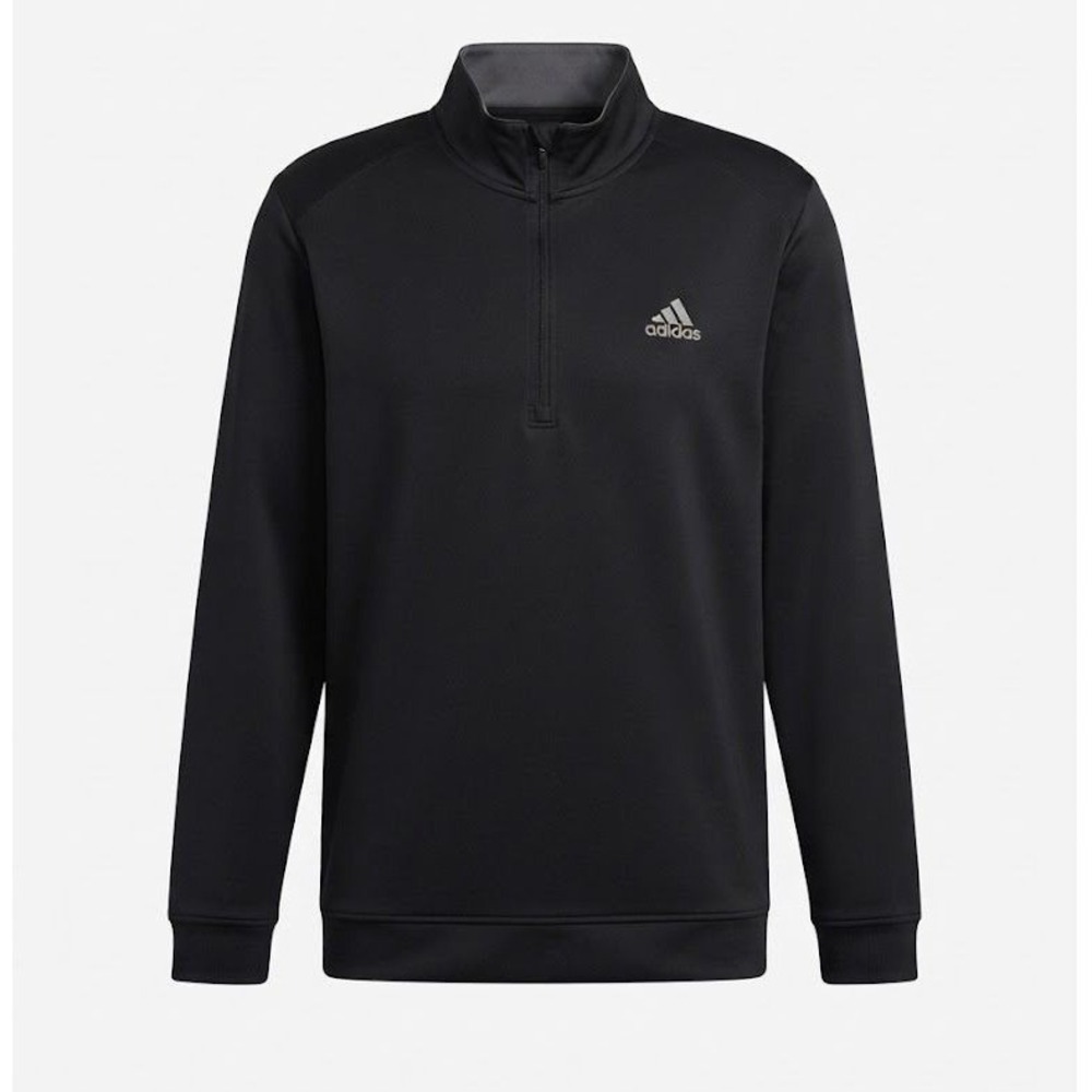 Adidas Golf Men XL Black Quarter Zip Pullover Long Sleeve Performance Shirt